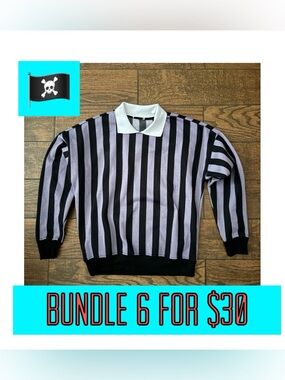 🏴‍☠️6 for $30🏴‍☠️Wednesday/Tim Burton Vibes Vertical Striped Sweatshirt
